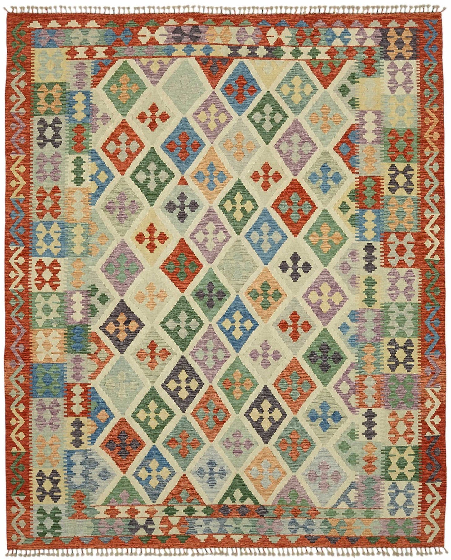 8x10 Handwoven Turkish Kilim Rug  - 48772