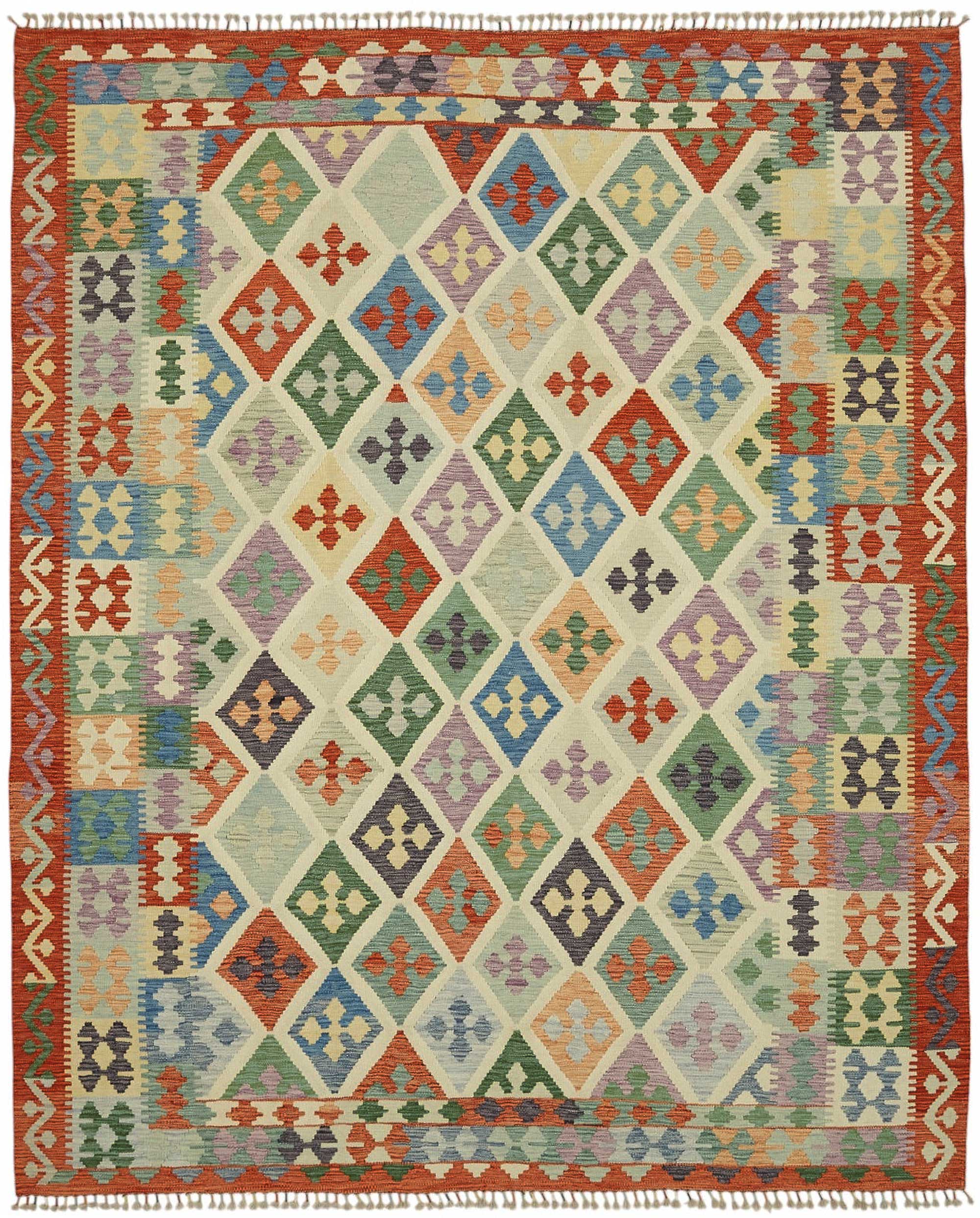 8x10 Handwoven Turkish Kilim Rug  - 48772