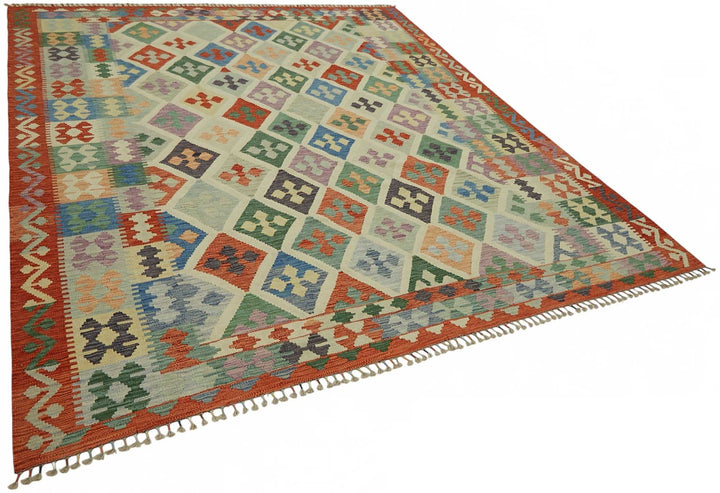 8x10 Handwoven Turkish Kilim Rug  - 48772