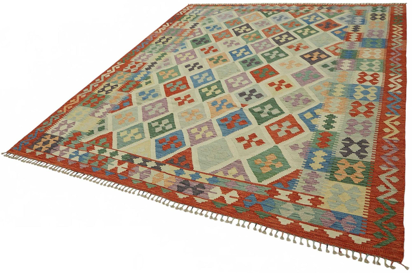 8x10 Handwoven Turkish Kilim Rug  - 48772