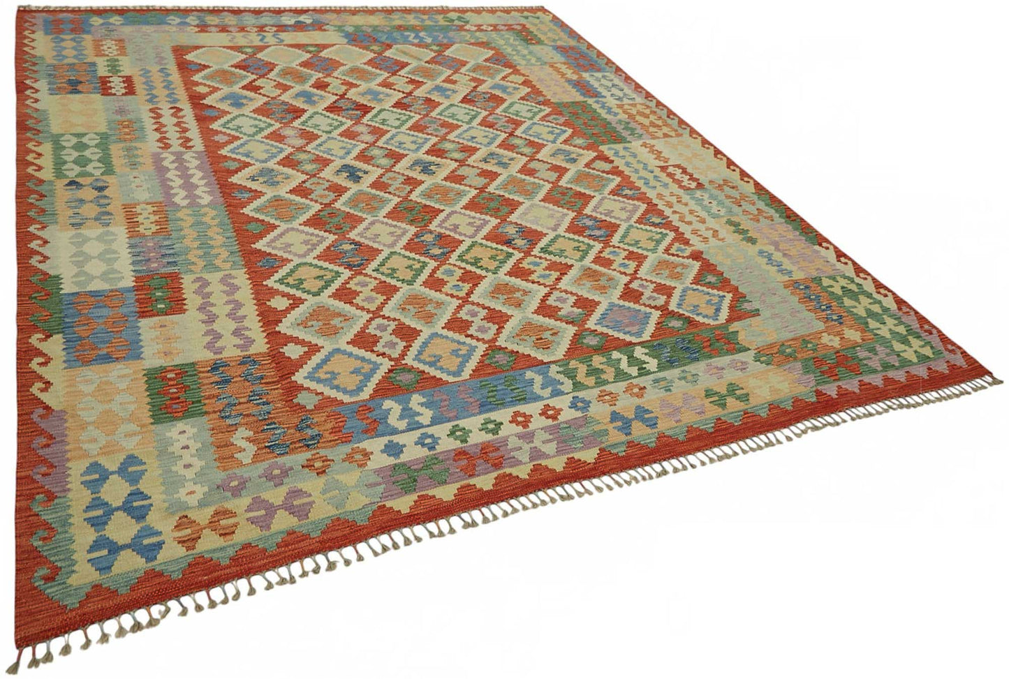 8x9 Handwoven Turkish Kilim Rug  - 48773