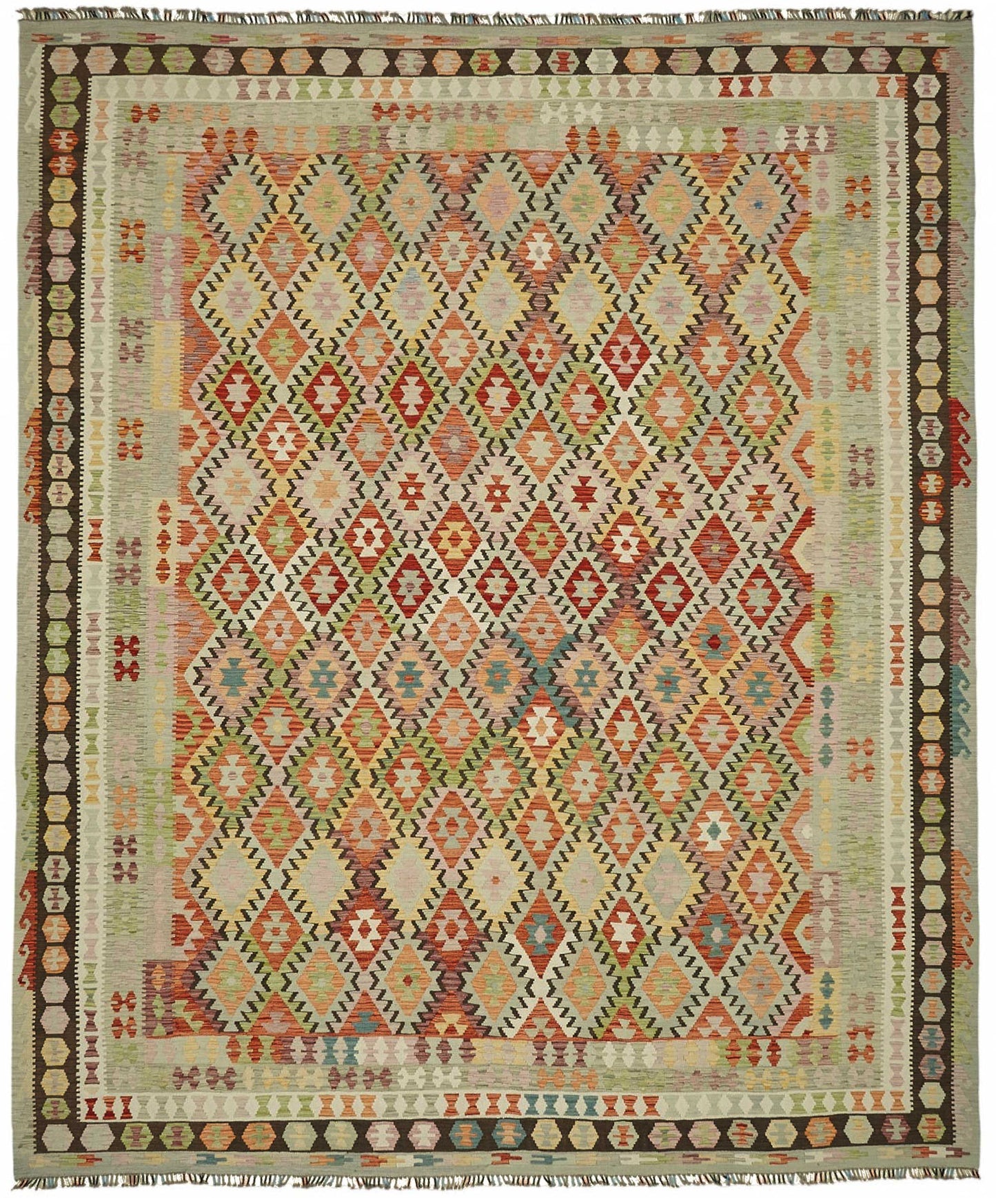 13x16 Handwoven Turkish Kilim Rug  - 48774