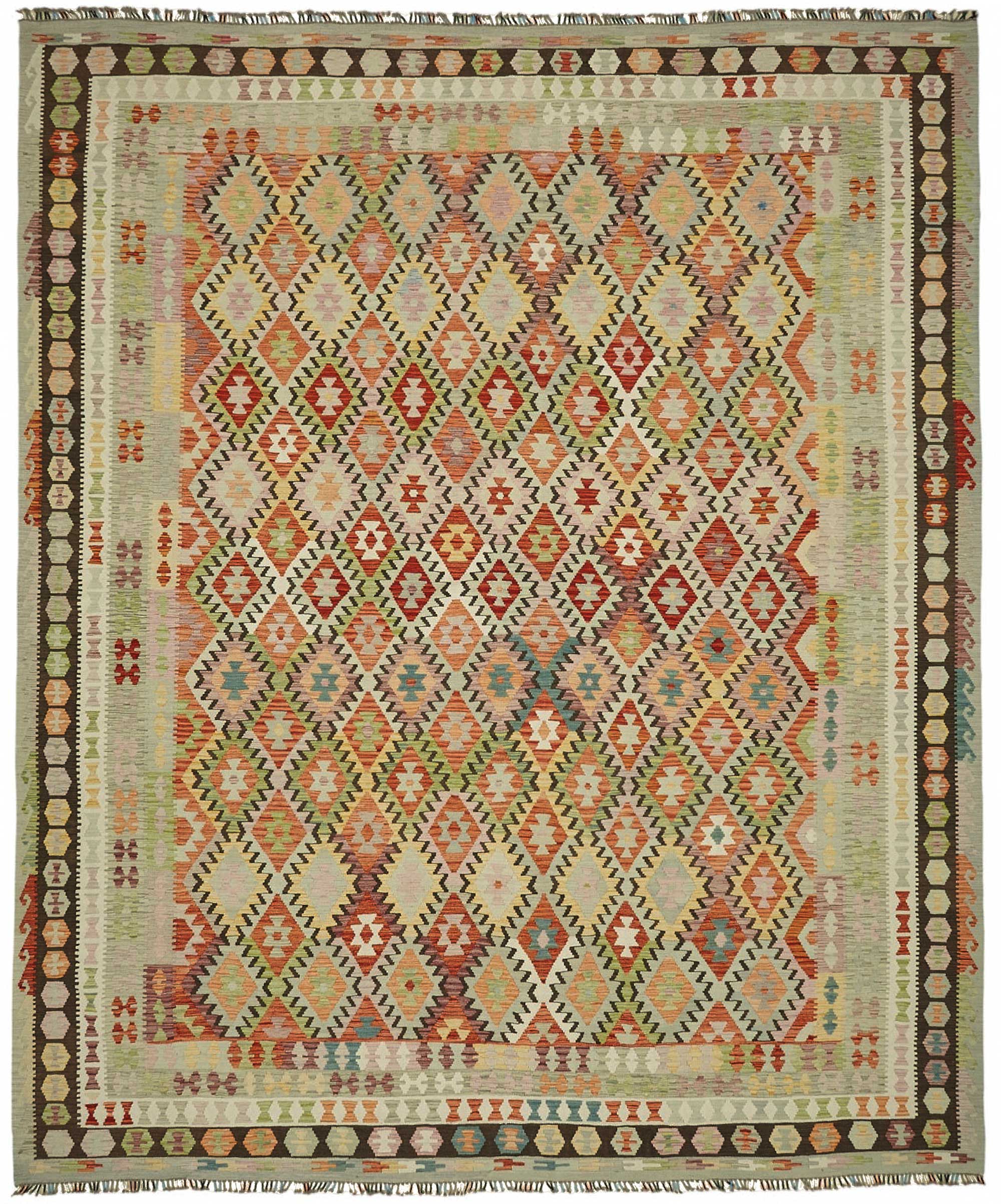 13x16 Handwoven Turkish Kilim Rug  - 48774
