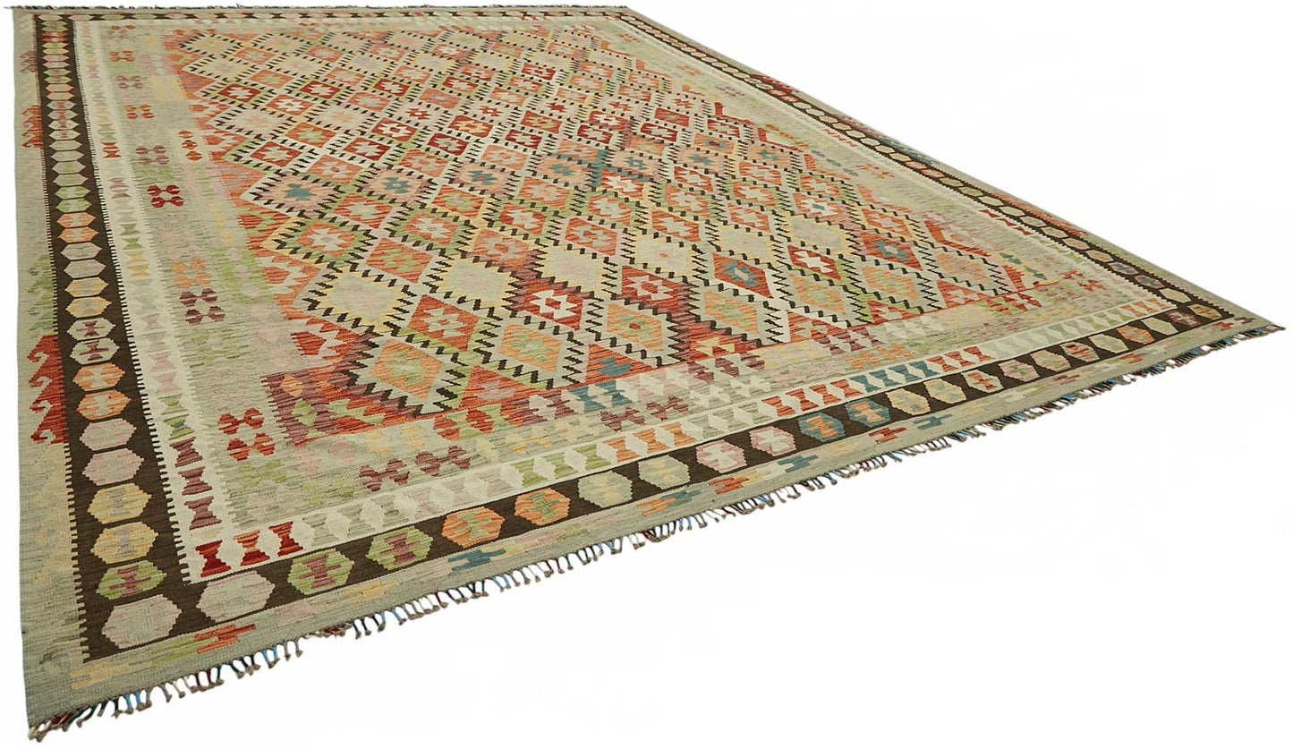 13x16 Handwoven Turkish Kilim Rug  - 48774