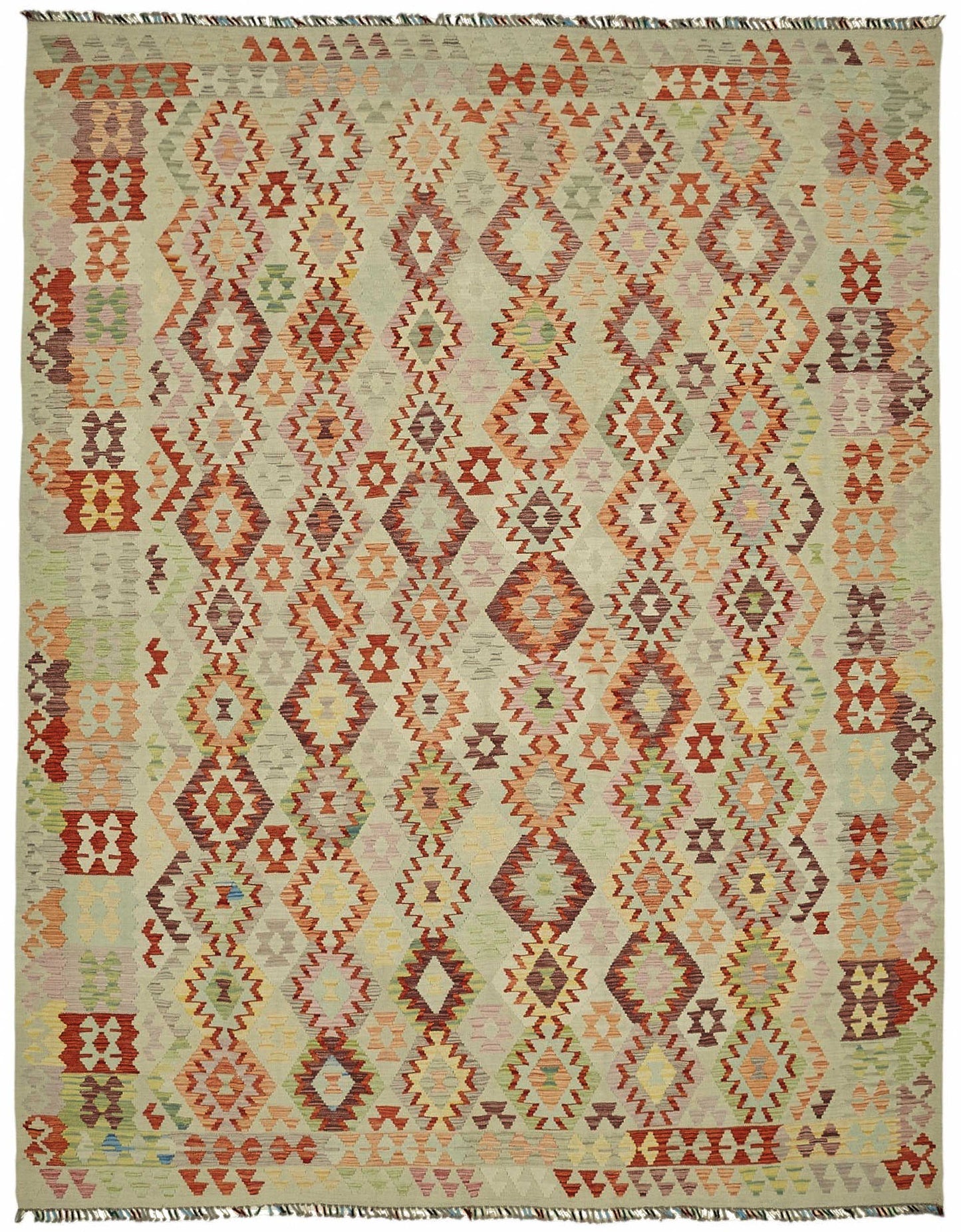 10x13 Handwoven Turkish Kilim Rug  - 48776