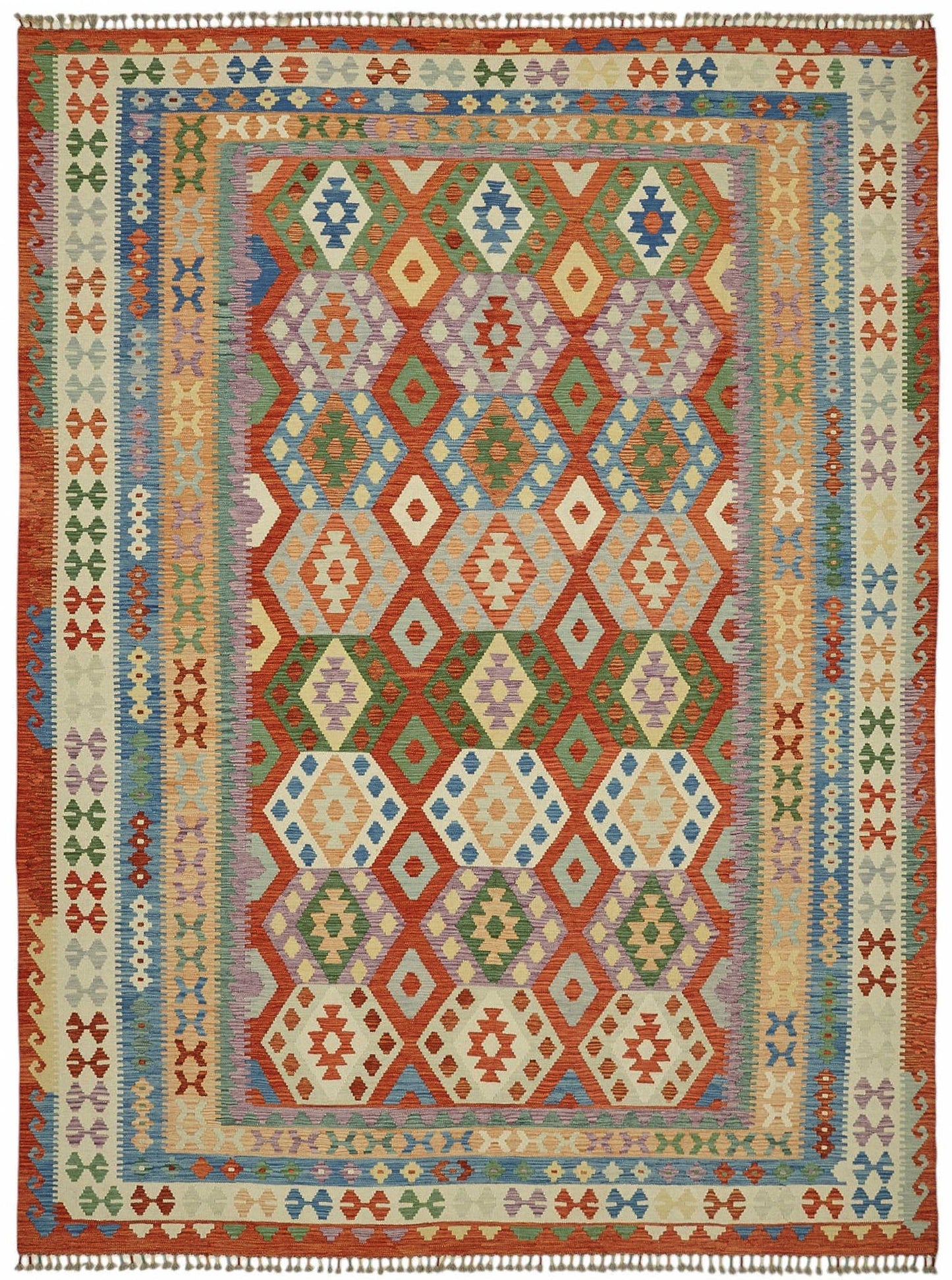 8x11 Handwoven Turkish Kilim Rug  - 48778