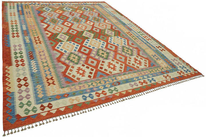 8x11 Handwoven Turkish Kilim Rug  - 48778