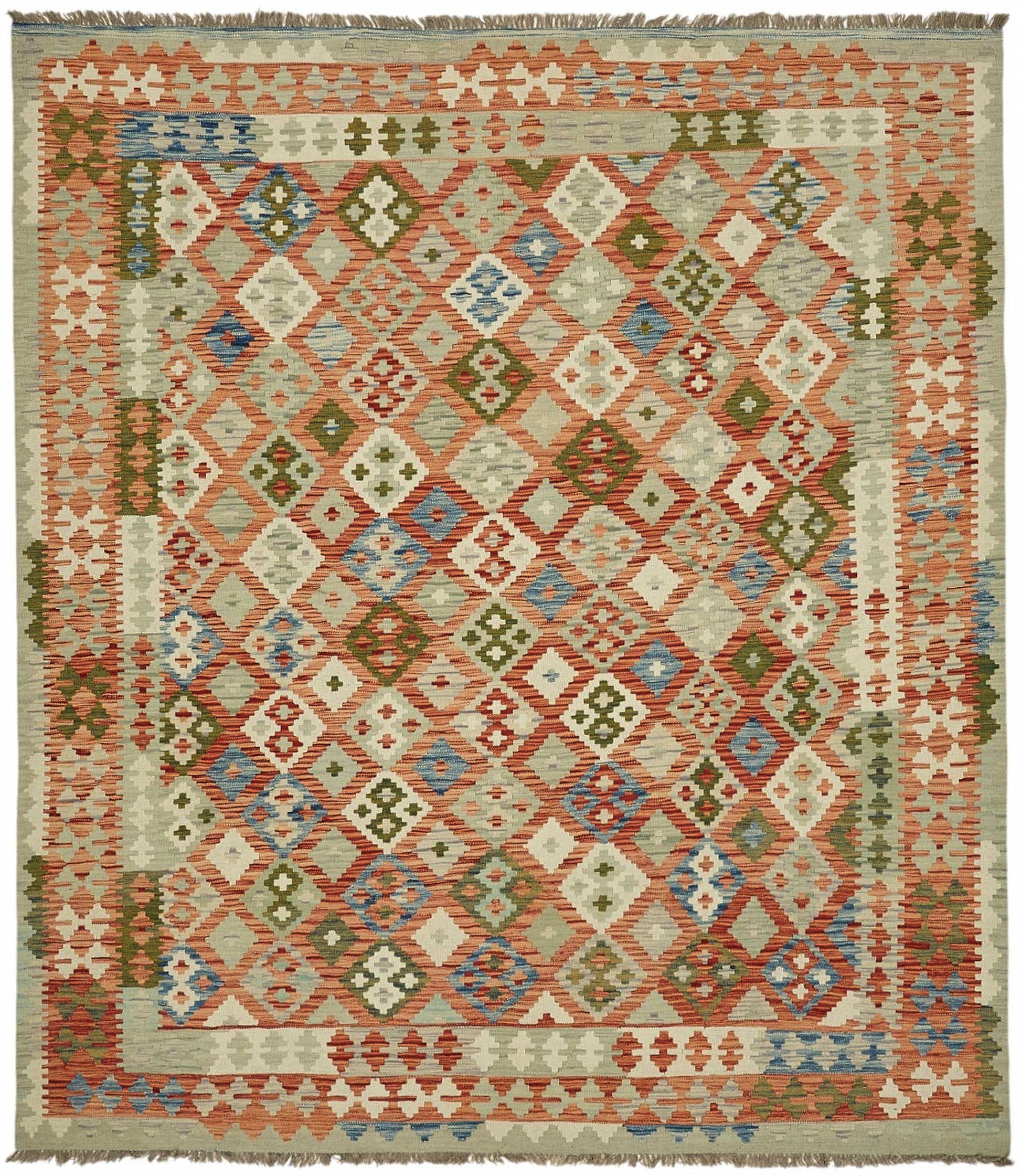 8x9 Handwoven Turkish Kilim Rug  - 48779