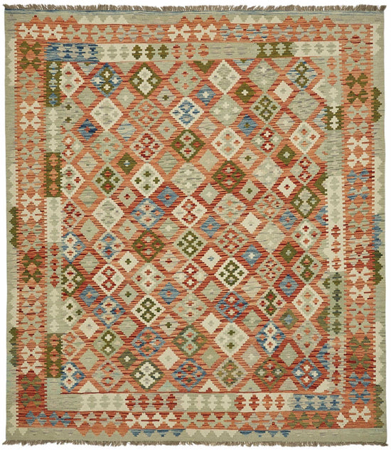 8x9 Handwoven Turkish Kilim Rug  - 48779