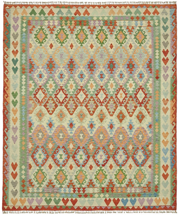 8x10 Handwoven Turkish Kilim Rug  - 48781