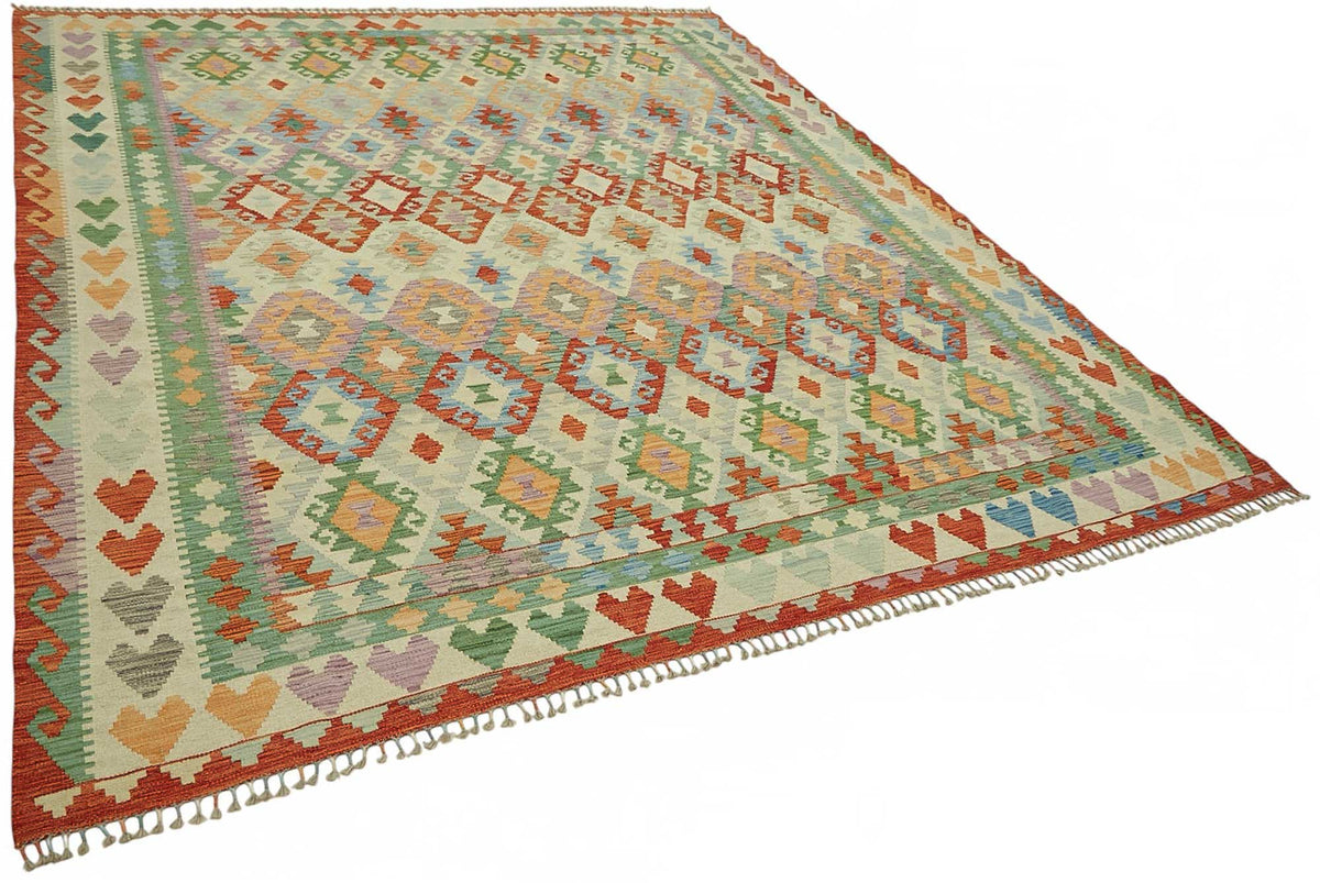 8x10 Handwoven Turkish Kilim Rug  - 48781