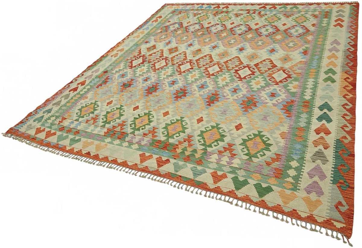 8x10 Handwoven Turkish Kilim Rug  - 48781