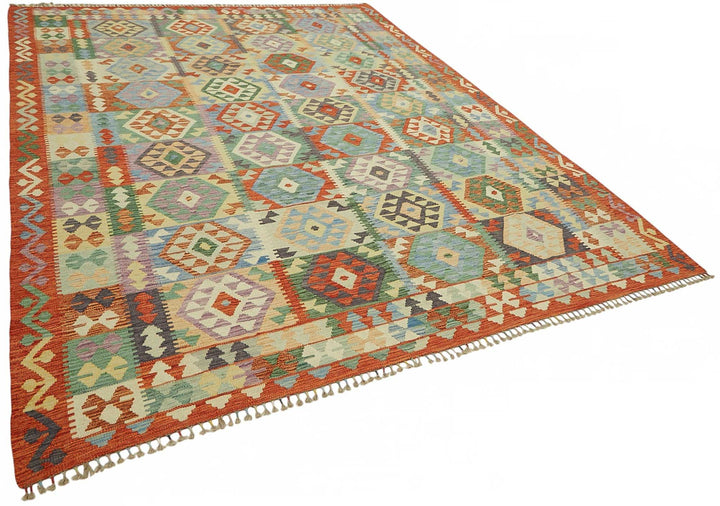 8x11 Handwoven Turkish Kilim Rug  - 48785