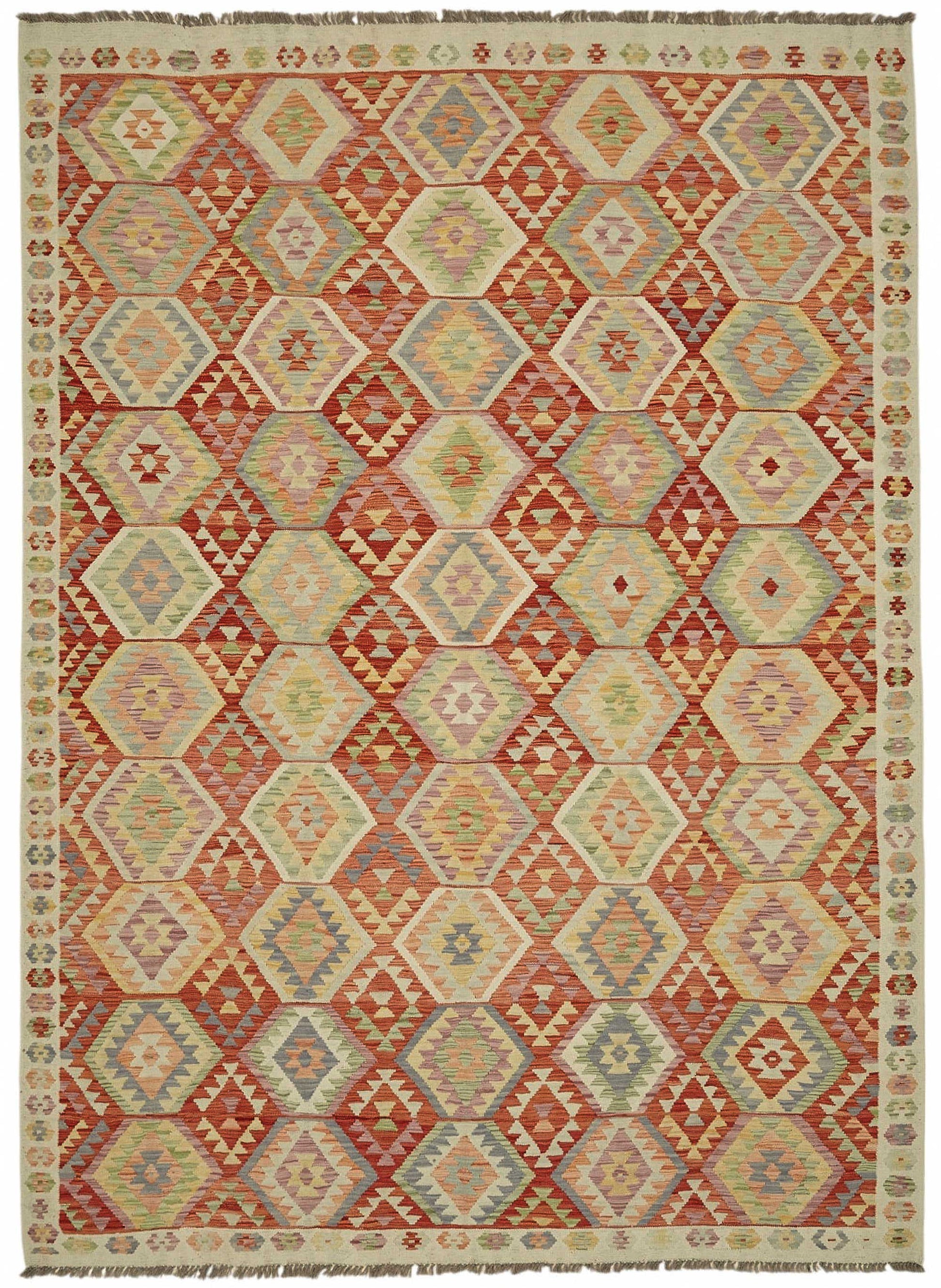 8x11 Handwoven Turkish Kilim Rug  - 48786