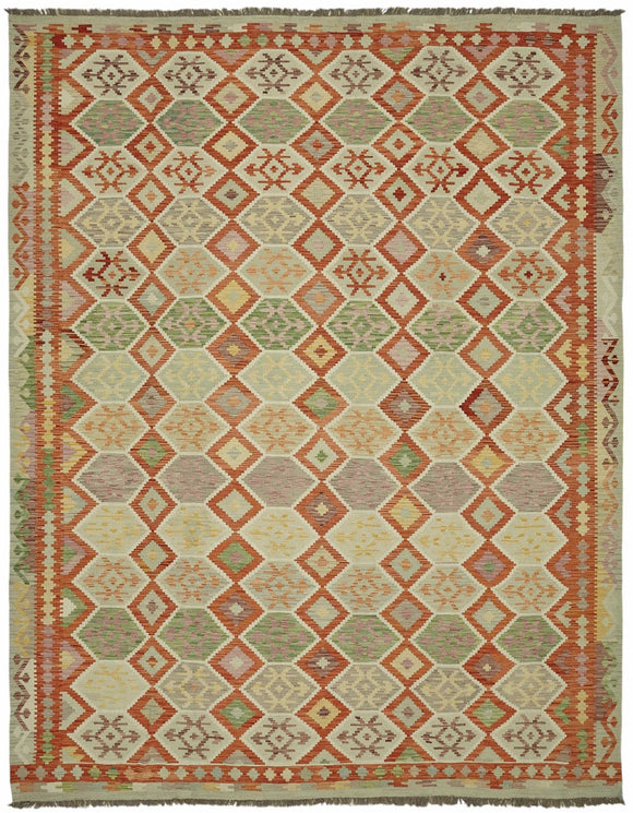 10x13 Handwoven Turkish Kilim Rug  - 48803