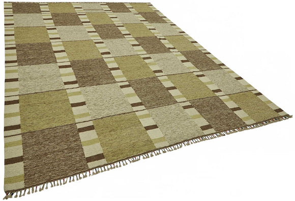 8x11 Green Contemporary Area Rug - 48804