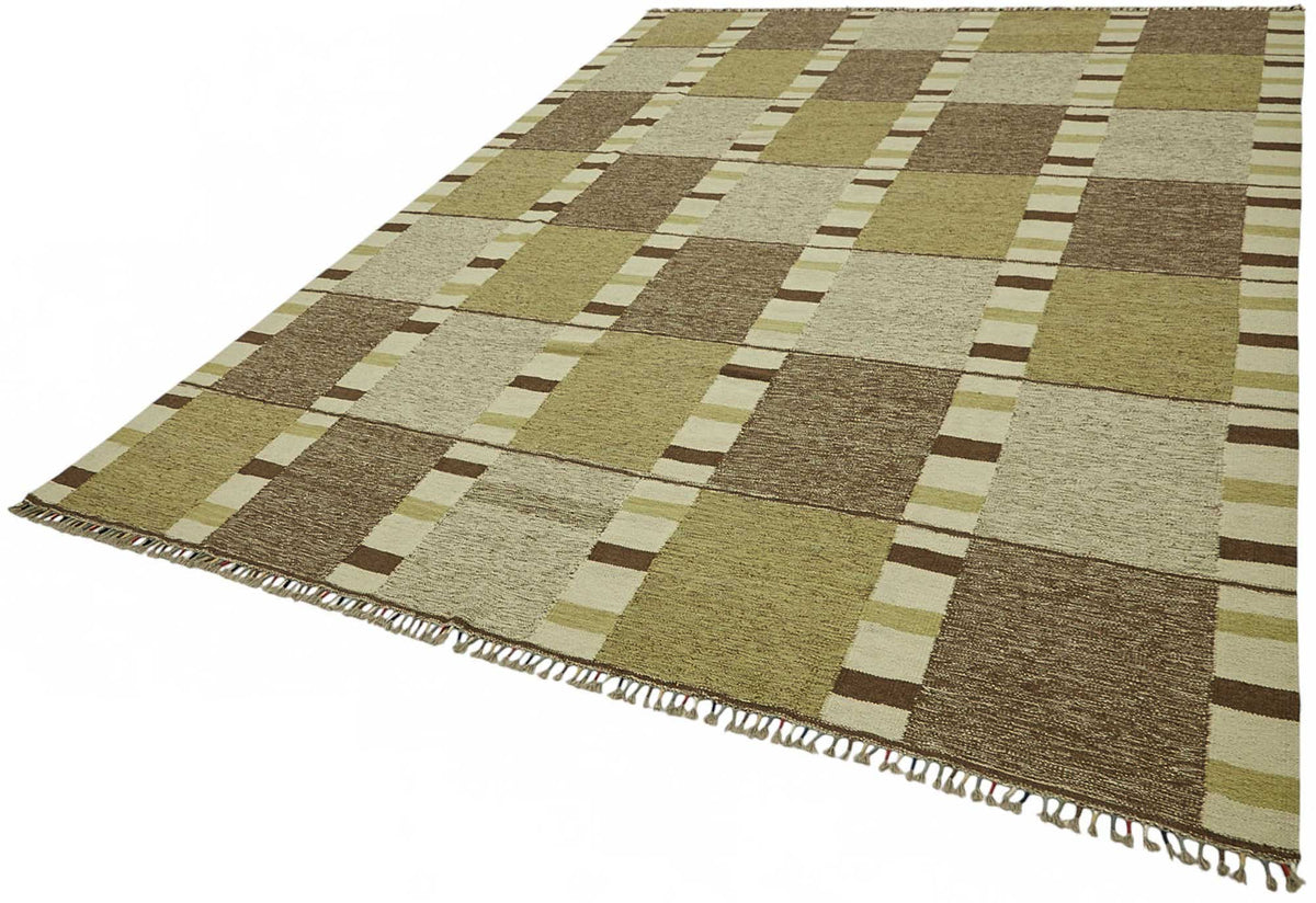 8x11 Green Contemporary Area Rug - 48804
