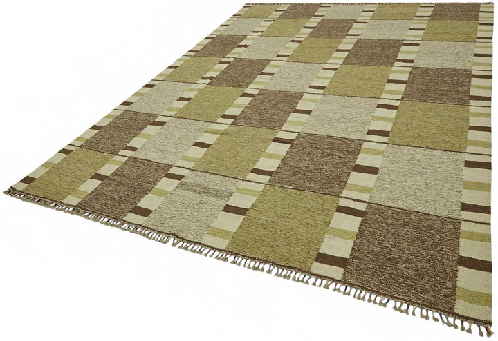 8x11 Green Contemporary Area Rug - 48804