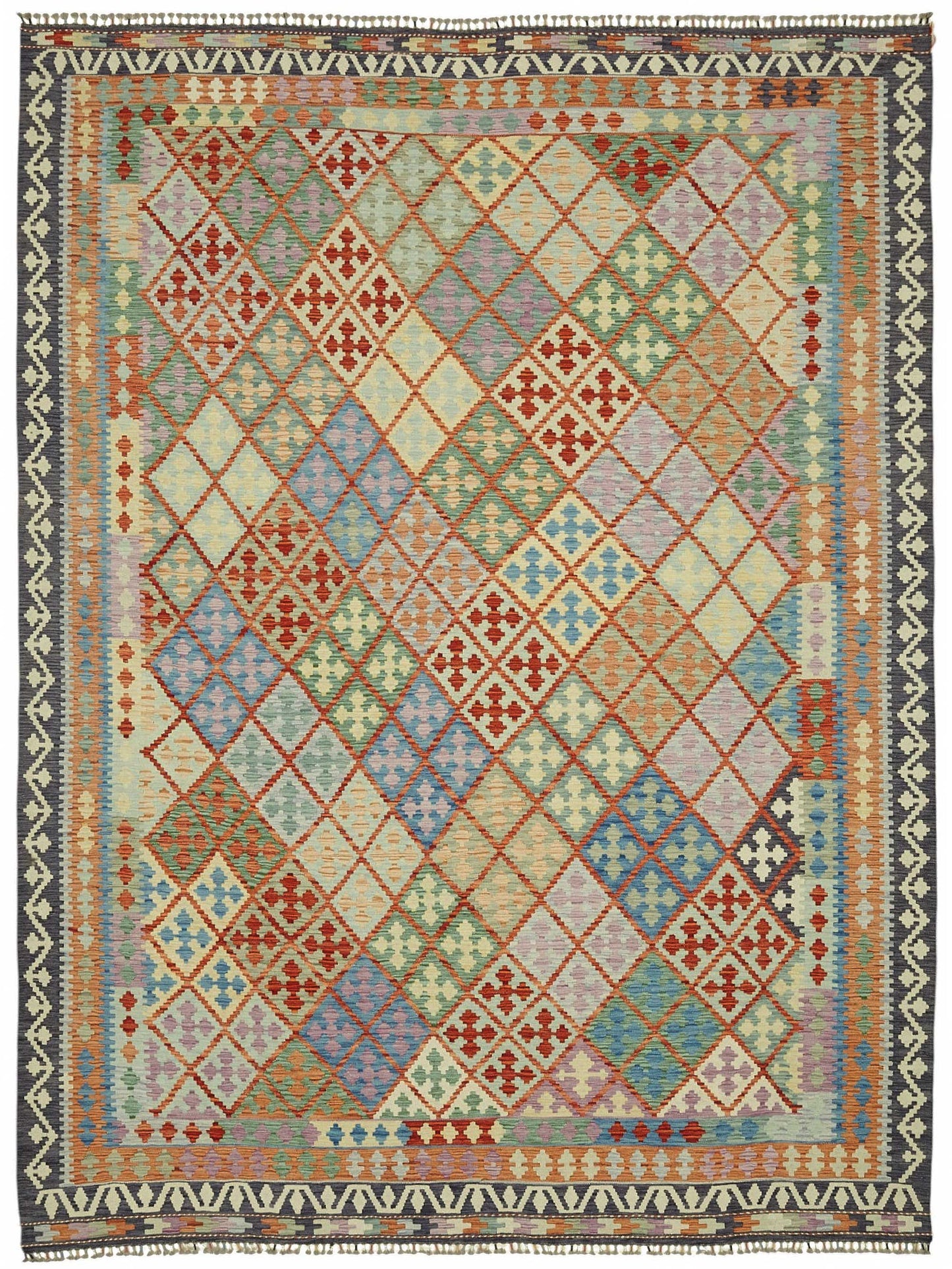 9x11 Handwoven Turkish Kilim Rug  - 48811