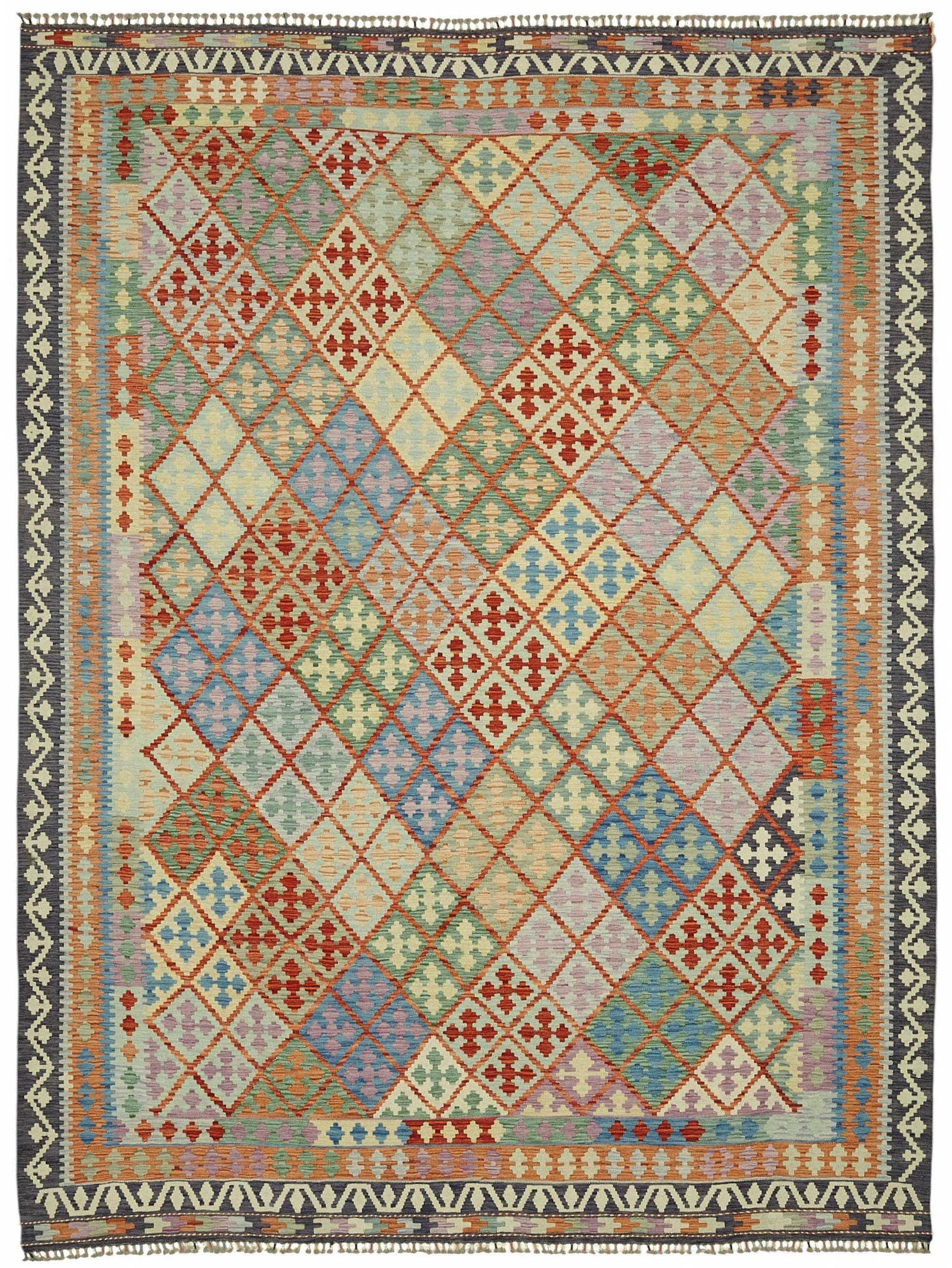 9x11 Handwoven Turkish Kilim Rug  - 48811