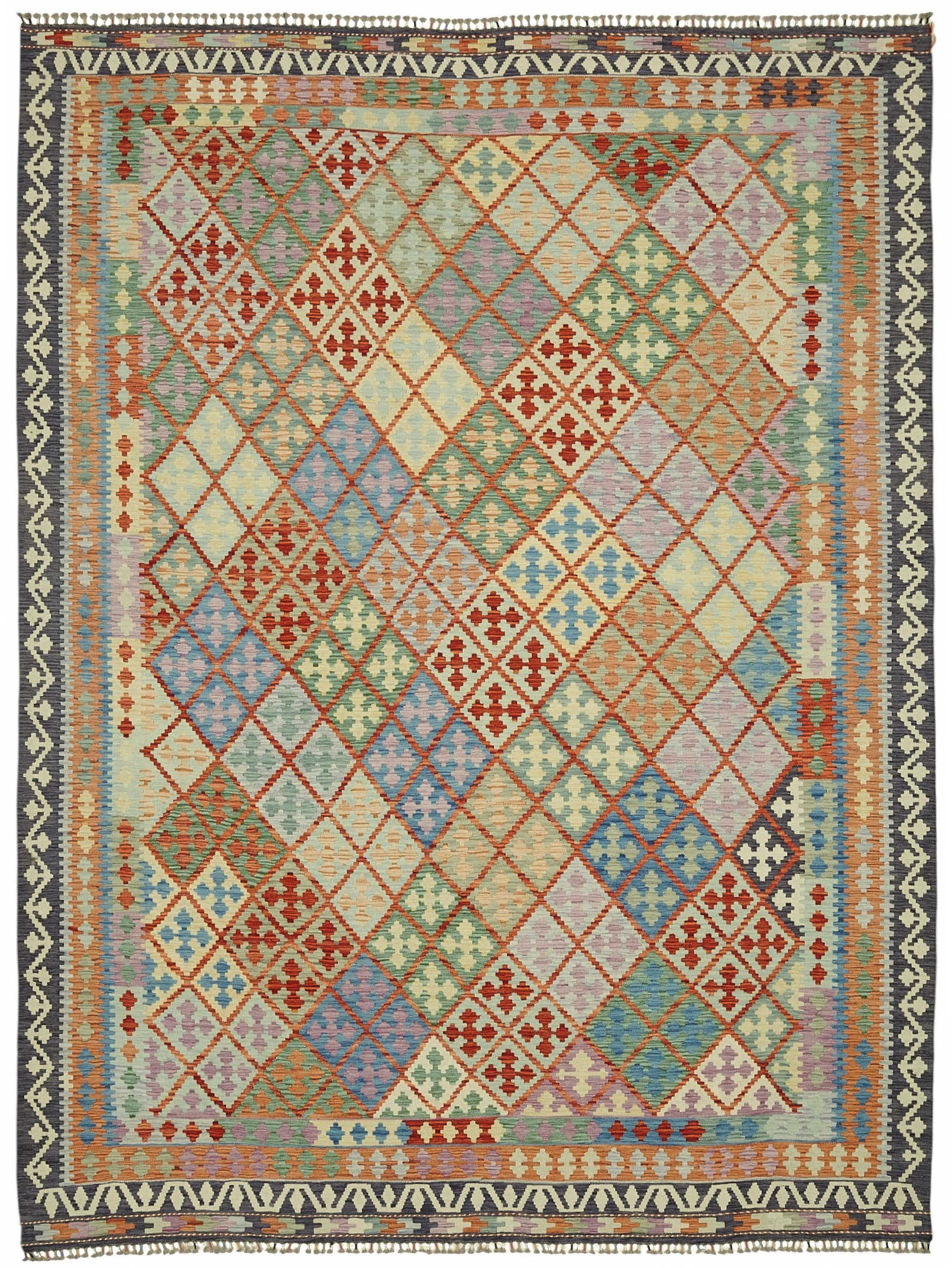 9x11 Handwoven Turkish Kilim Rug  - 48811