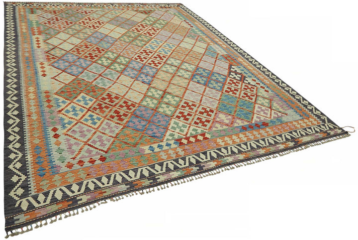 9x11 Handwoven Turkish Kilim Rug  - 48811