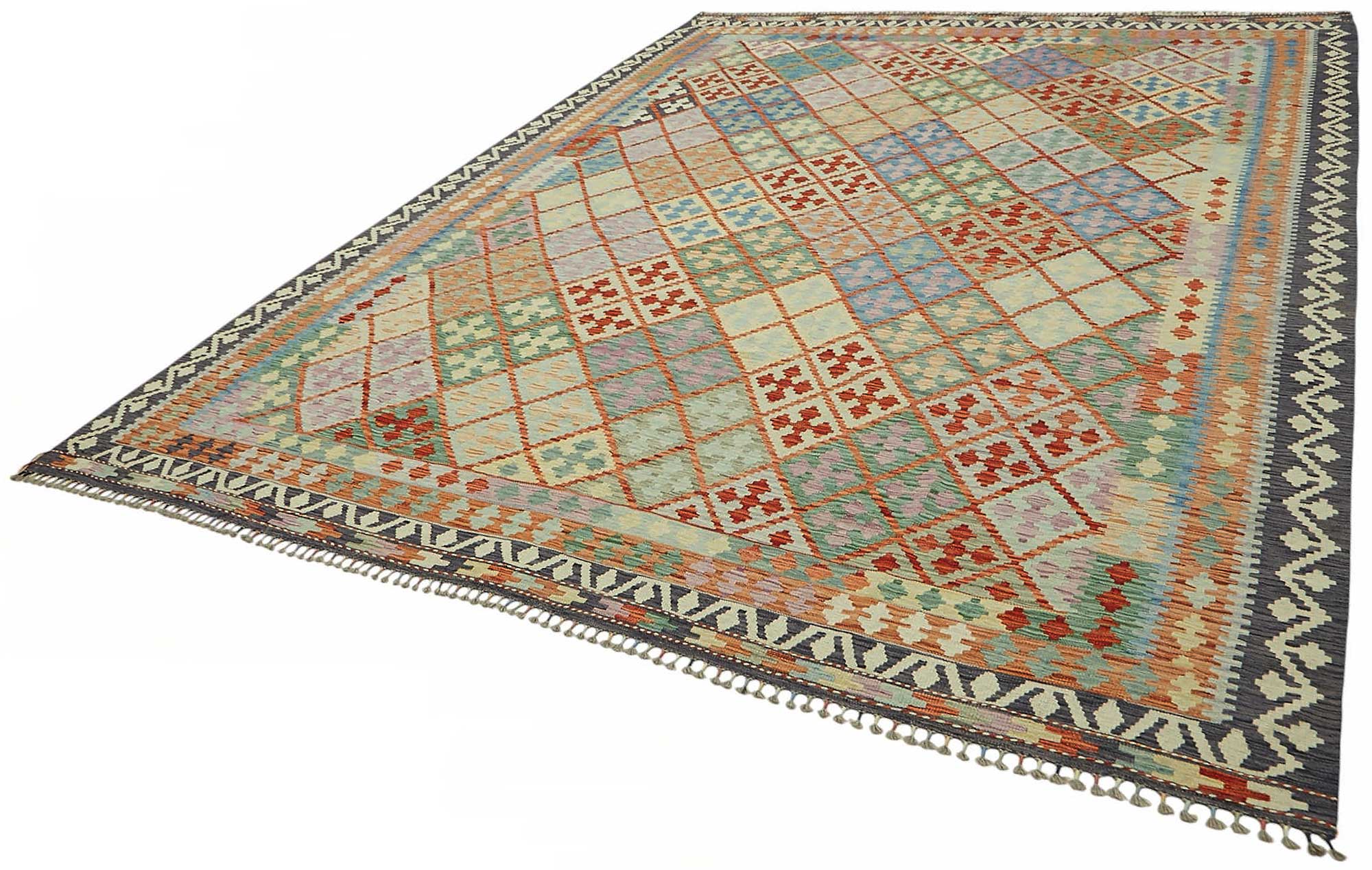 9x11 Handwoven Turkish Kilim Rug  - 48811