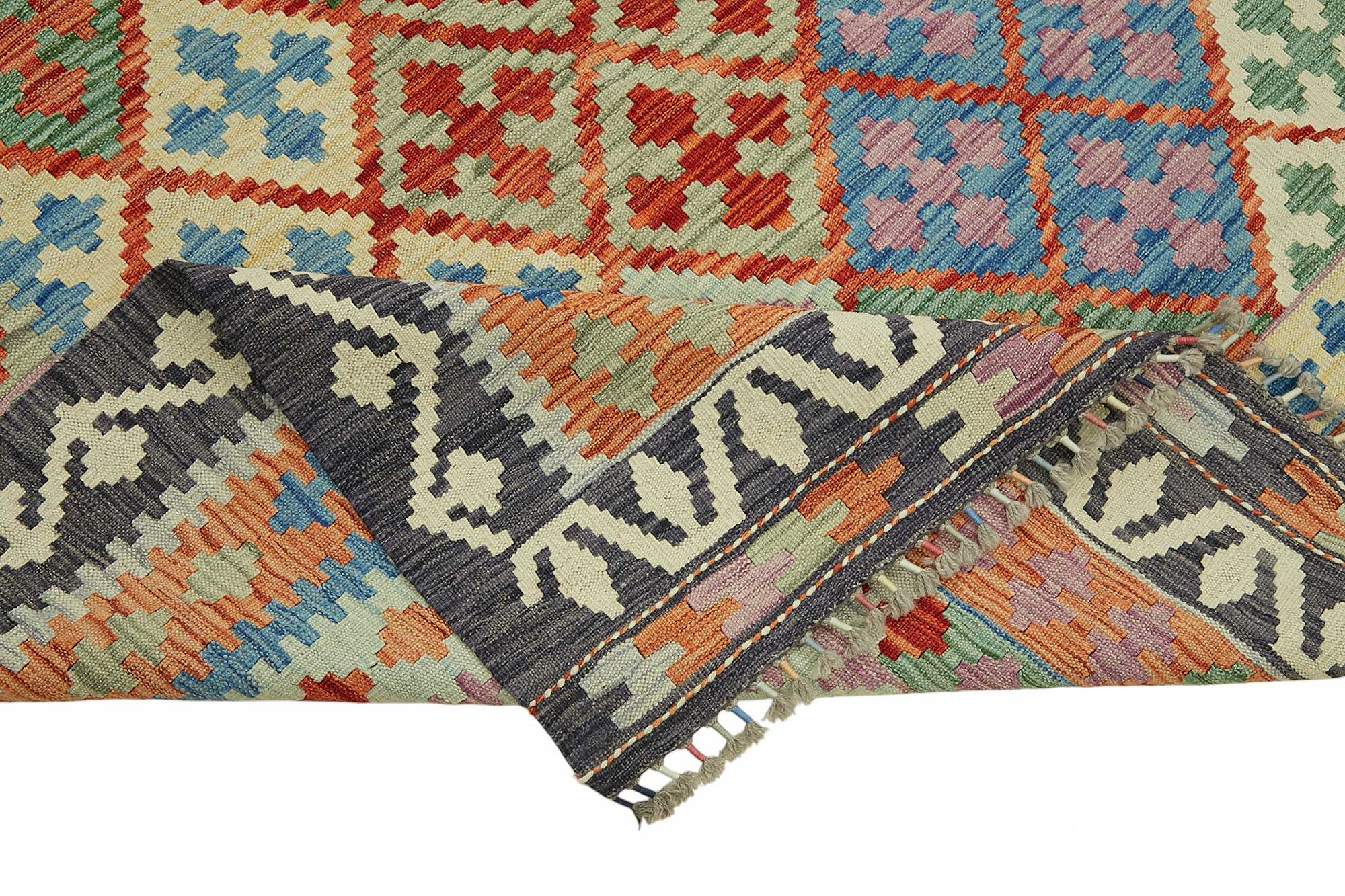 9x11 Handwoven Turkish Kilim Rug  - 48811