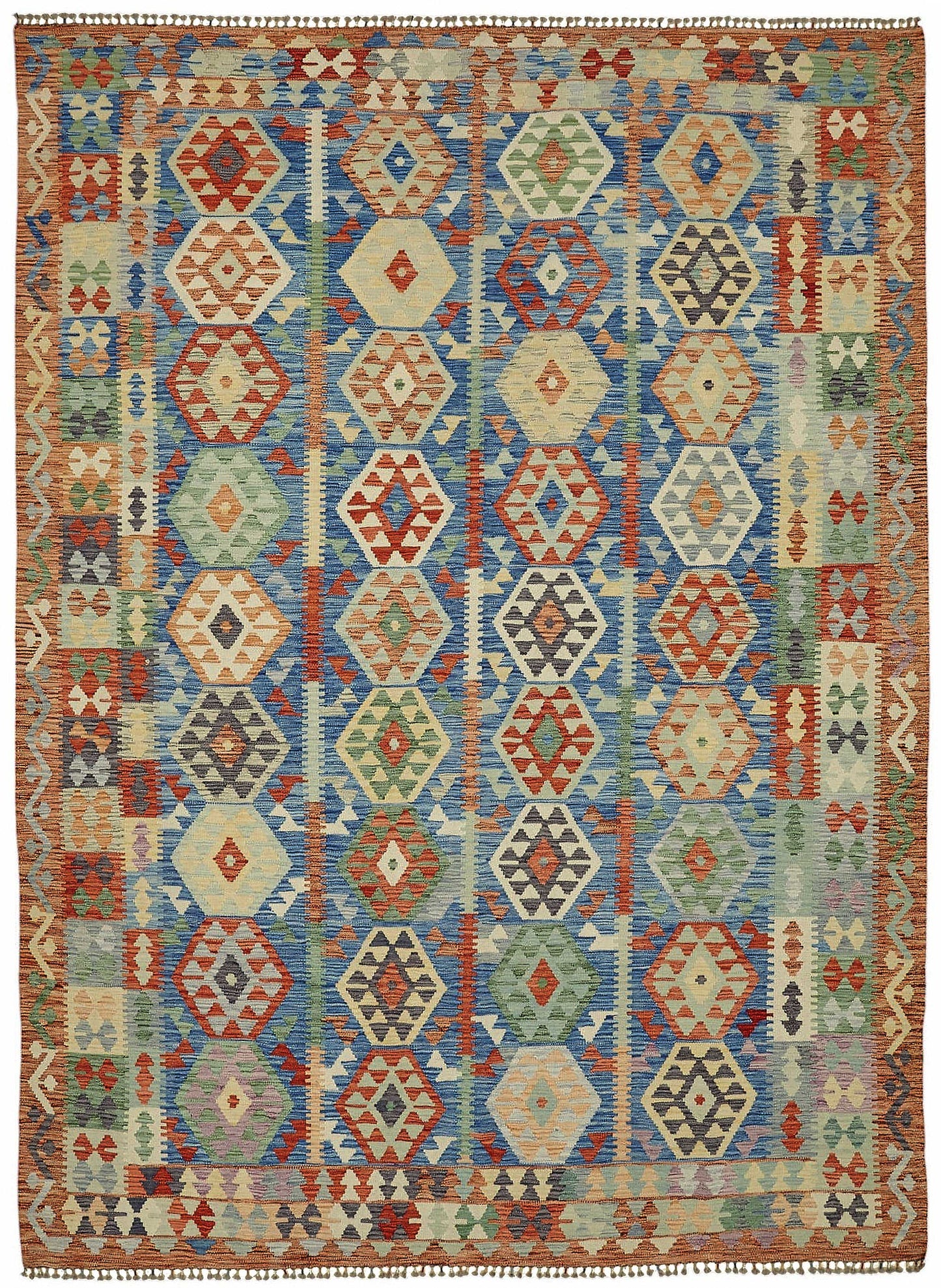 8x11 Handwoven Turkish Kilim Rug  - 48815