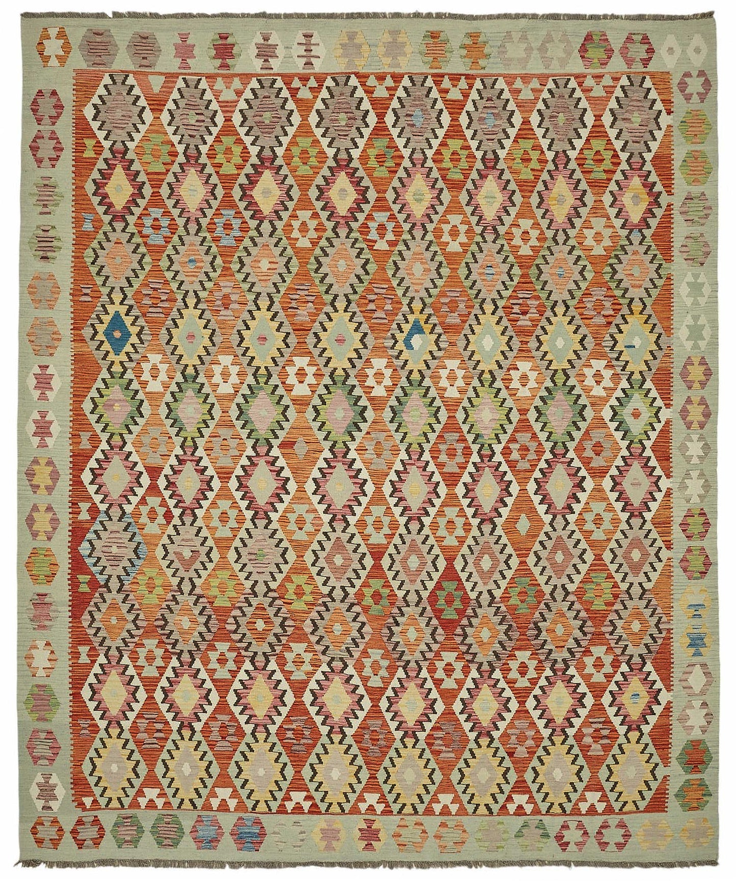 11x13 Handwoven Turkish Kilim Rug  - 48816