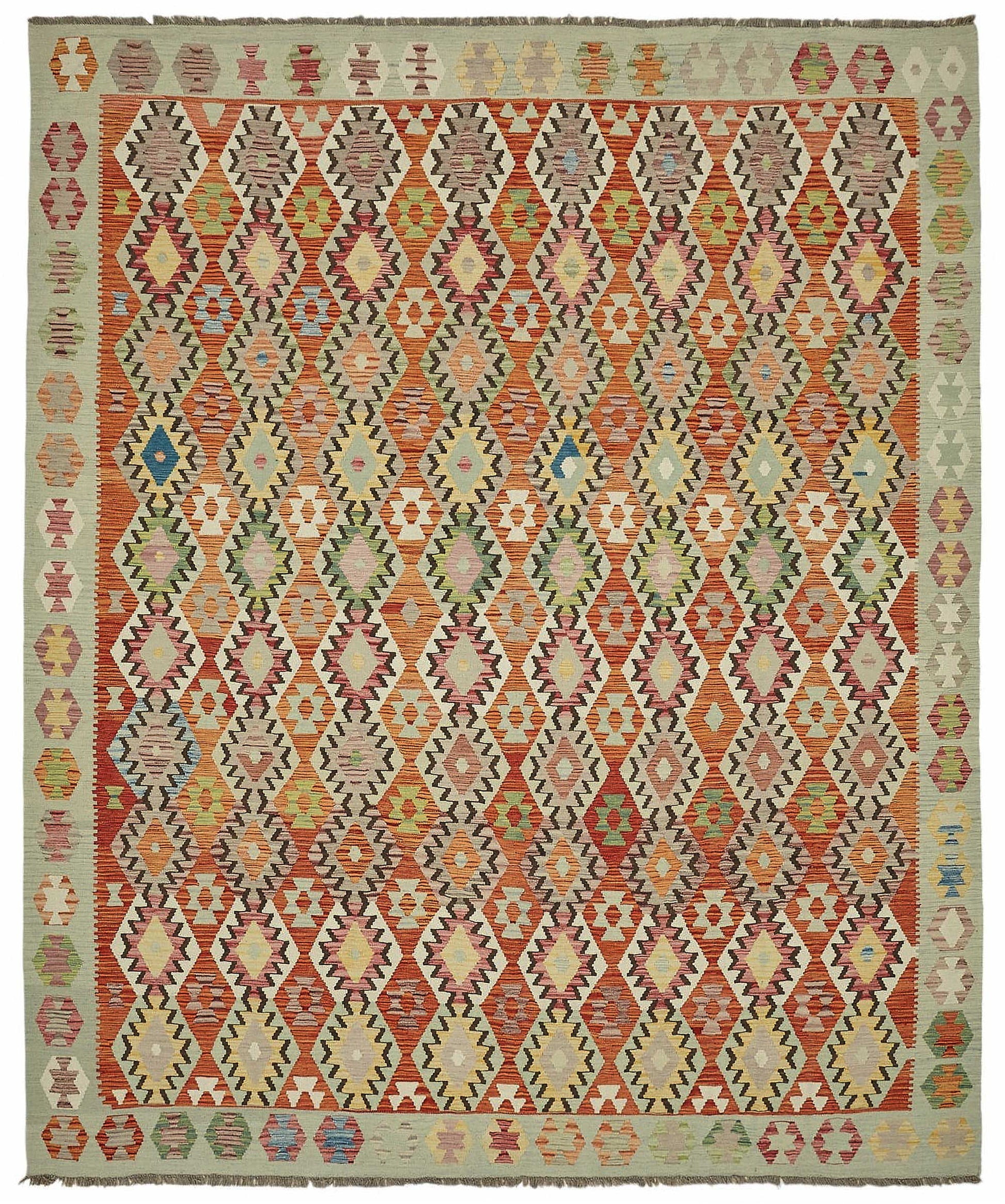 11x13 Handwoven Turkish Kilim Rug  - 48816