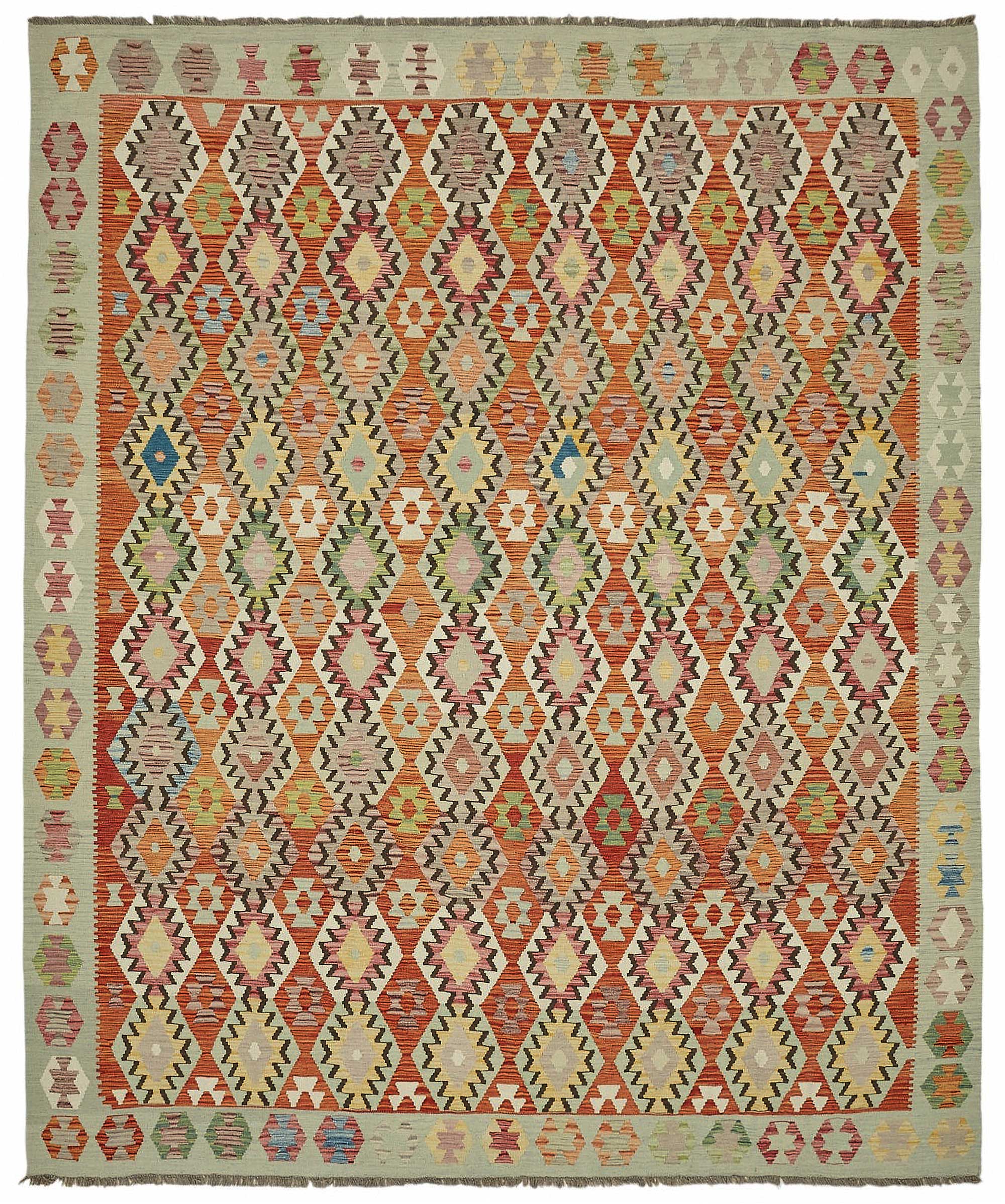 11x13 Handwoven Turkish Kilim Rug  - 48816