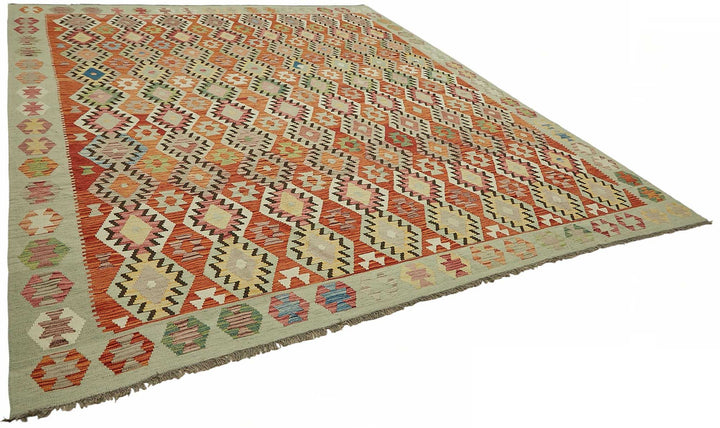 11x13 Handwoven Turkish Kilim Rug  - 48816