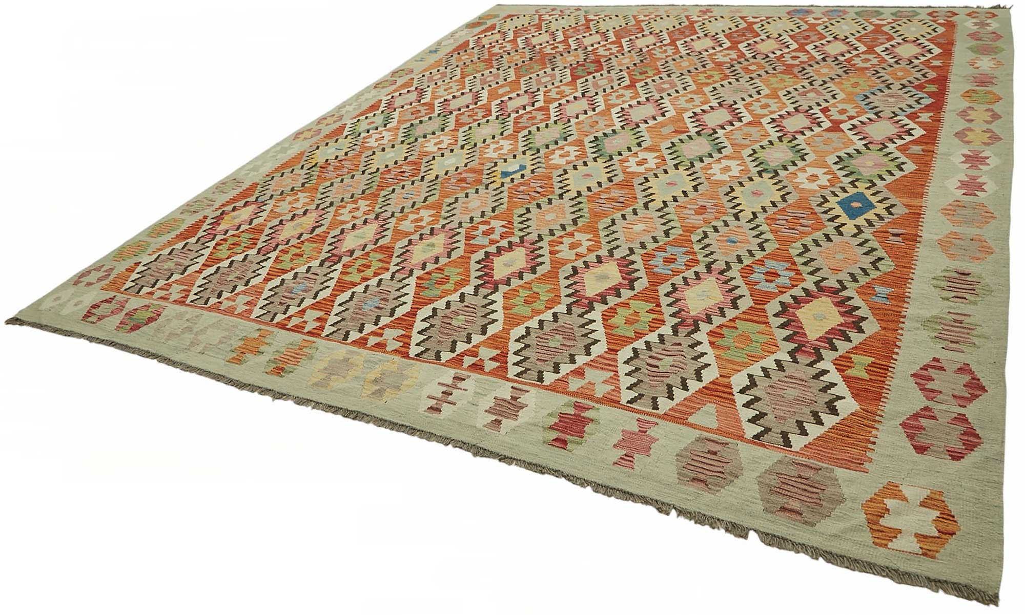 11x13 Handwoven Turkish Kilim Rug  - 48816