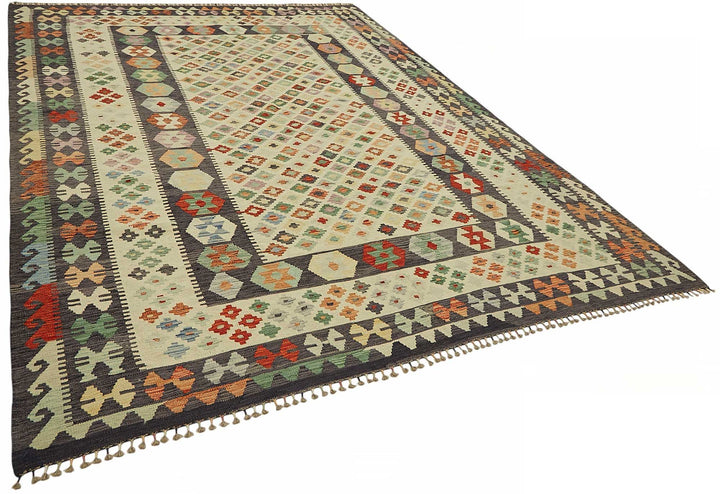 8x11 Handwoven Turkish Kilim Rug  - 48818