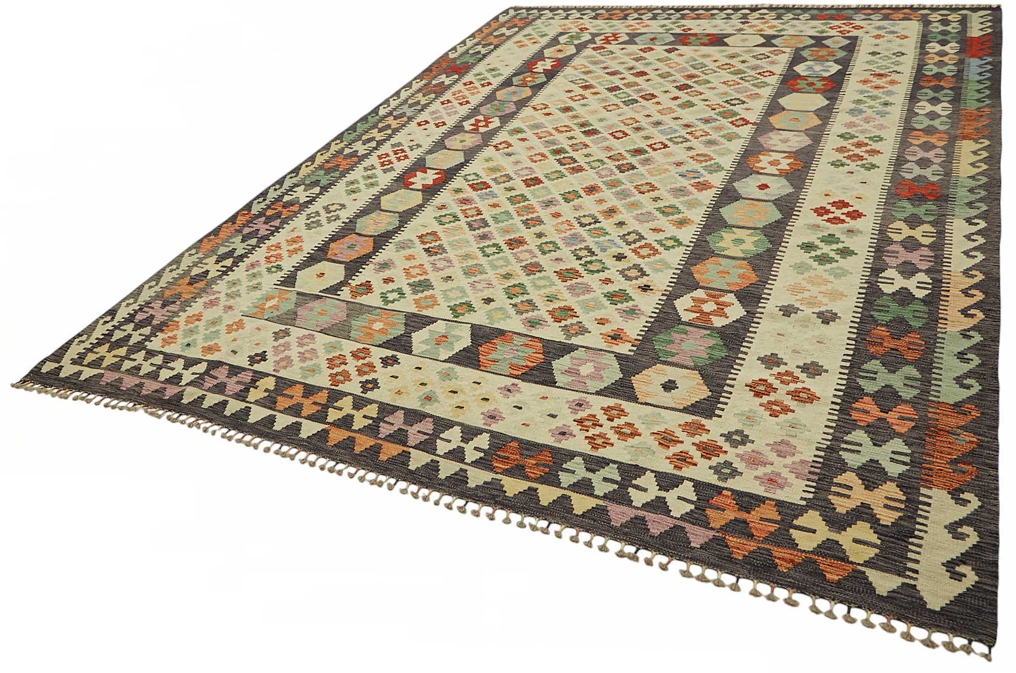 8x11 Handwoven Turkish Kilim Rug  - 48818