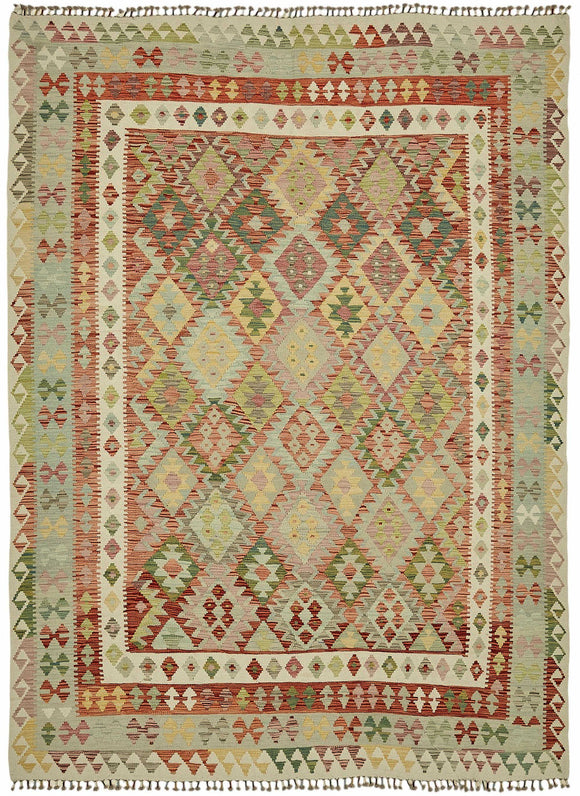 8x11 Handwoven Turkish Kilim Rug  - 48819