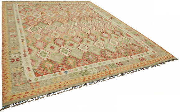 10x13 Handwoven Turkish Kilim Rug  - 48822