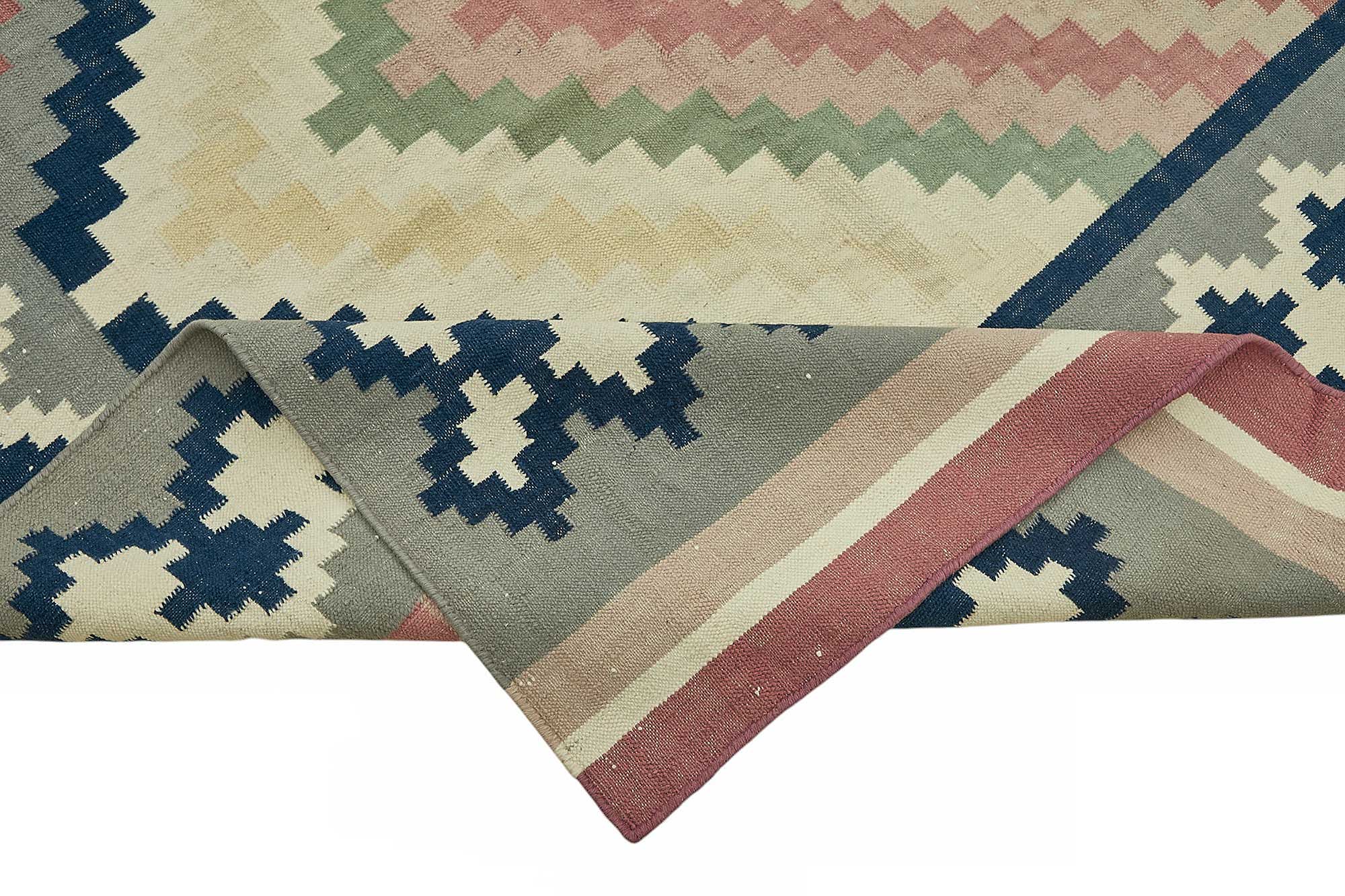 10x14 Geometric Dhurrie Kilim Rug - 48853