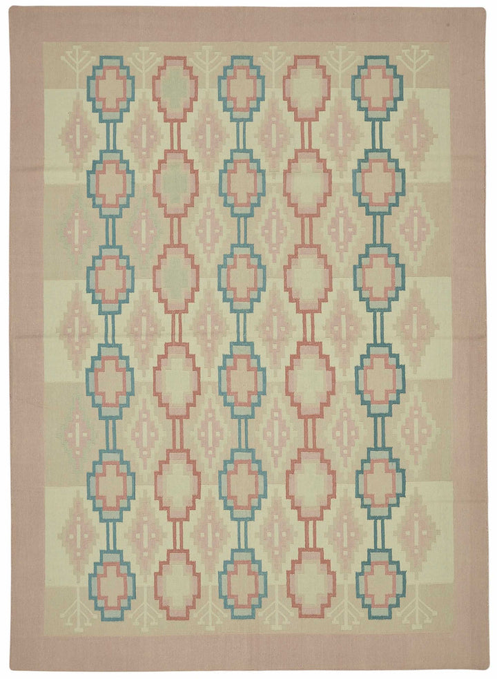 9x12 Hand-Woven Dhurrie Kilim Rug - 48856