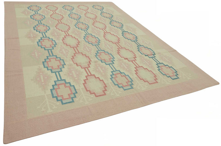 9x12 Hand-Woven Dhurrie Kilim Rug - 48856