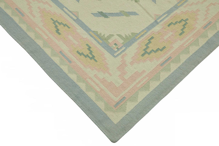9x12 Hand-Woven Dhurrie Kilim Rug - 48857