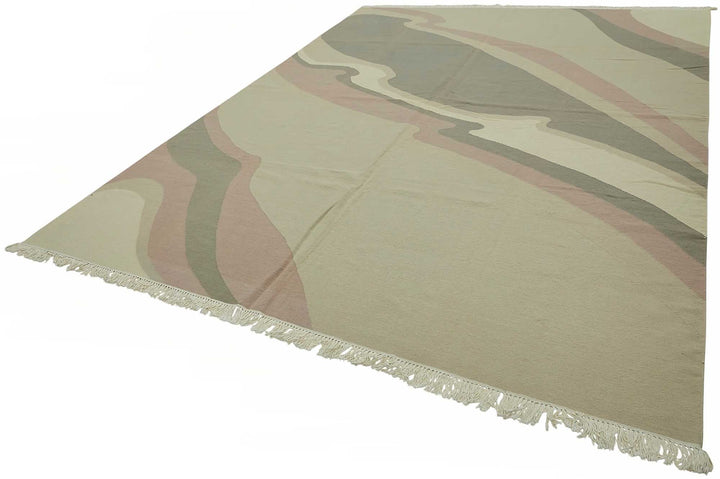 9x12 Modern Design Dhurrie Kilim Rug - 48858