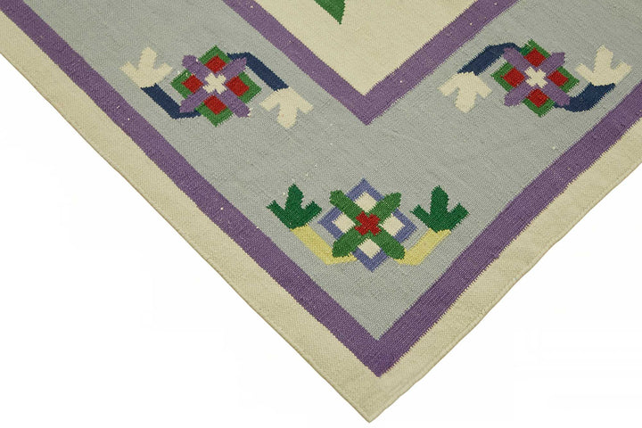 8x10 Hand-Woven Dhurrie Kilim Rug - 48859