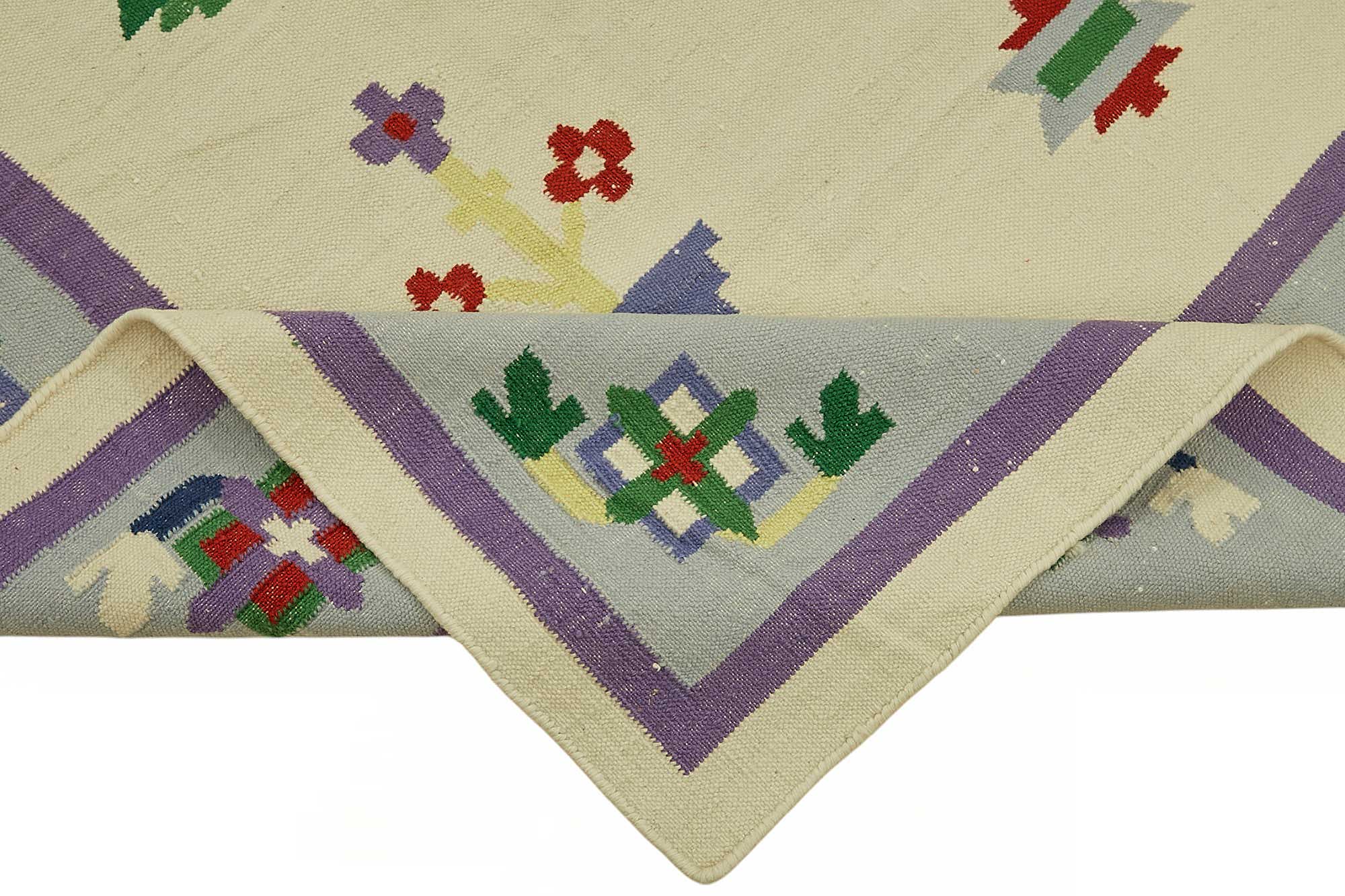 8x10 Hand-Woven Dhurrie Kilim Rug - 48859