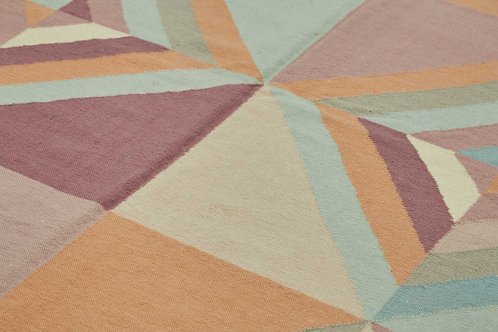 9x11 Geometric Dhurrie Kilim Rug - 48860