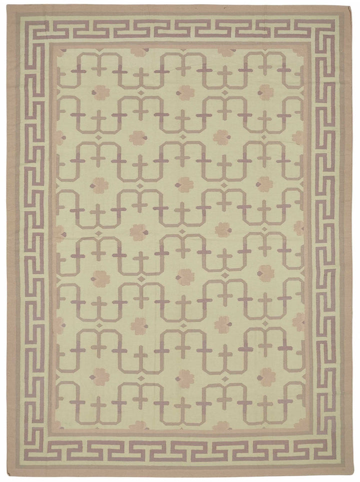10x14 Geometric Dhurrie Kilim Rug - 48861