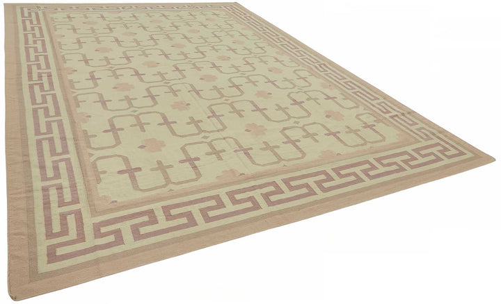 10x14 Geometric Dhurrie Kilim Rug - 48861