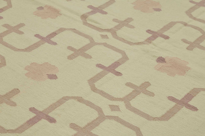 10x14 Geometric Dhurrie Kilim Rug - 48861