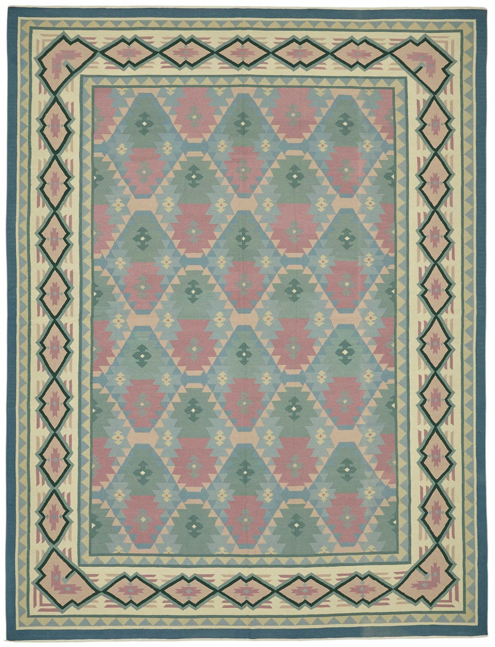 8x11 Hand-Woven Dhurrie Kilim Rug - 48864
